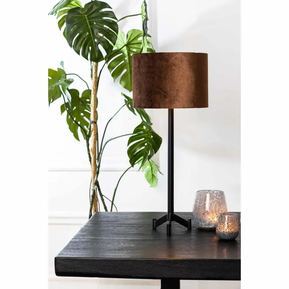Lampvoet Dennis - Zwart - 15.5x15.5x50cm