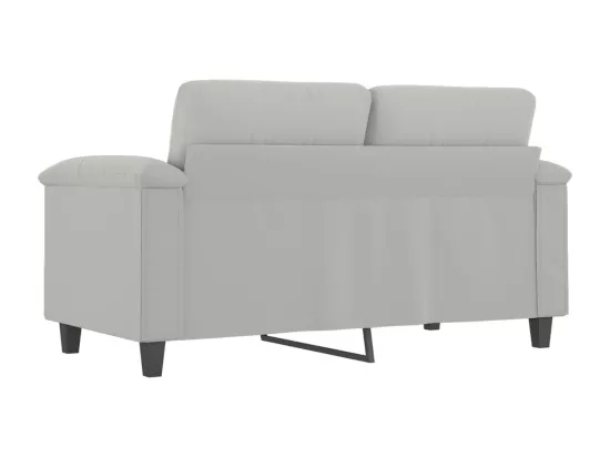 Canapé à 2 places Gris clair 120 cm Tissu microfibre