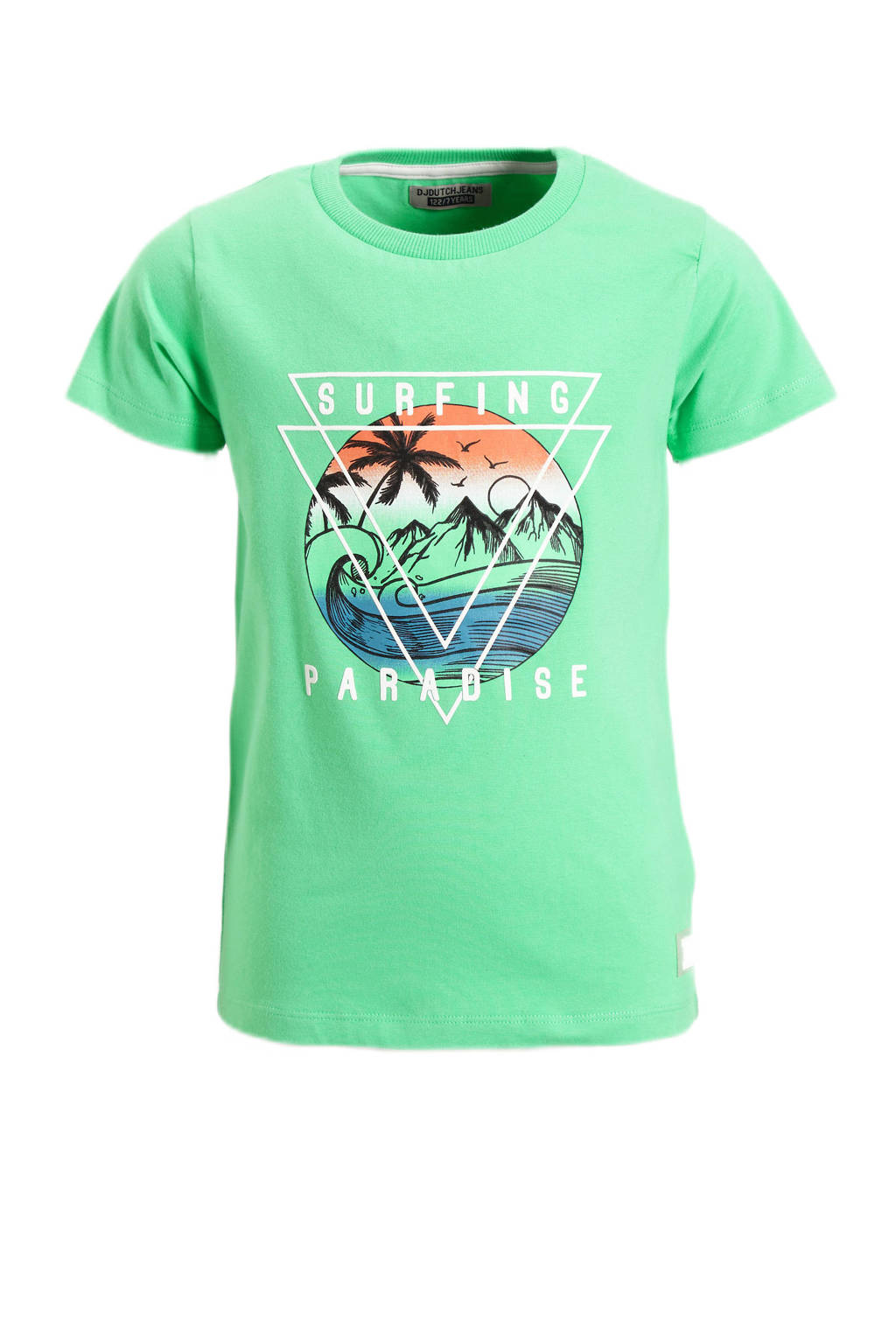 DJ Dutchjeans T-shirt T-shirt ss met printopdruk blauw