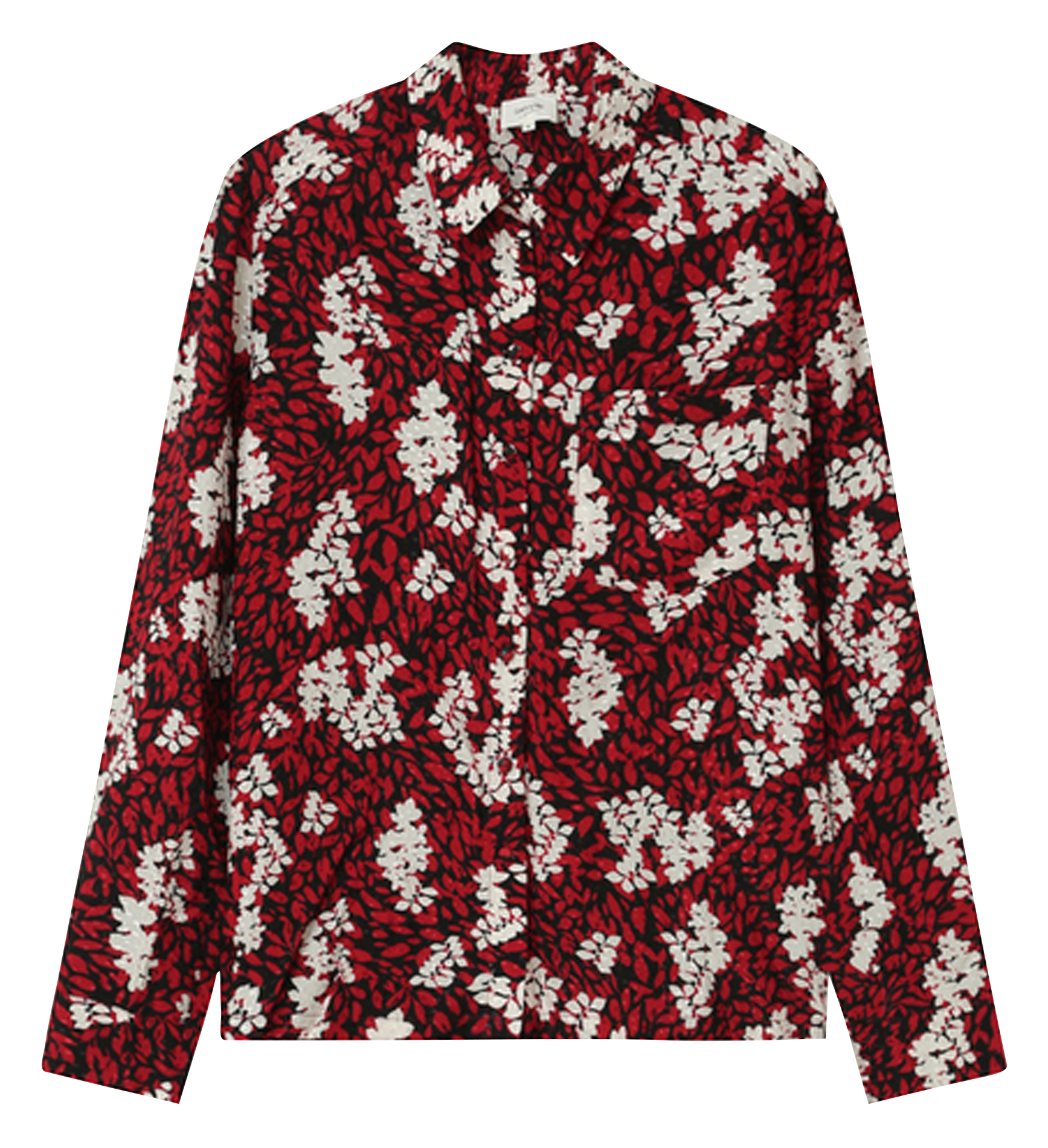 GYNETTE - Chemise col classique imprimée| Rouge