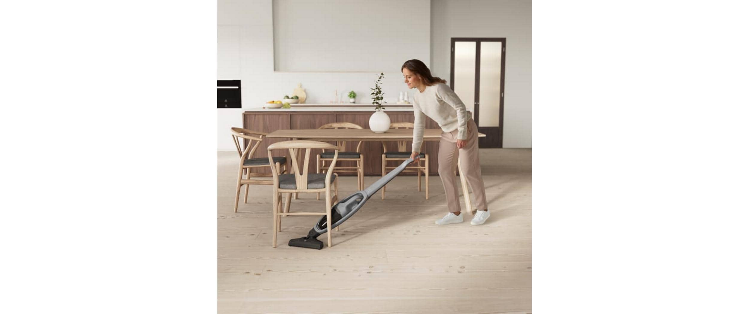 Akku-Hand- und Stielsauger ES52CB18UG Grau/Schwarz<br>Kabelloser Staubsauger im handlichen Standdesign