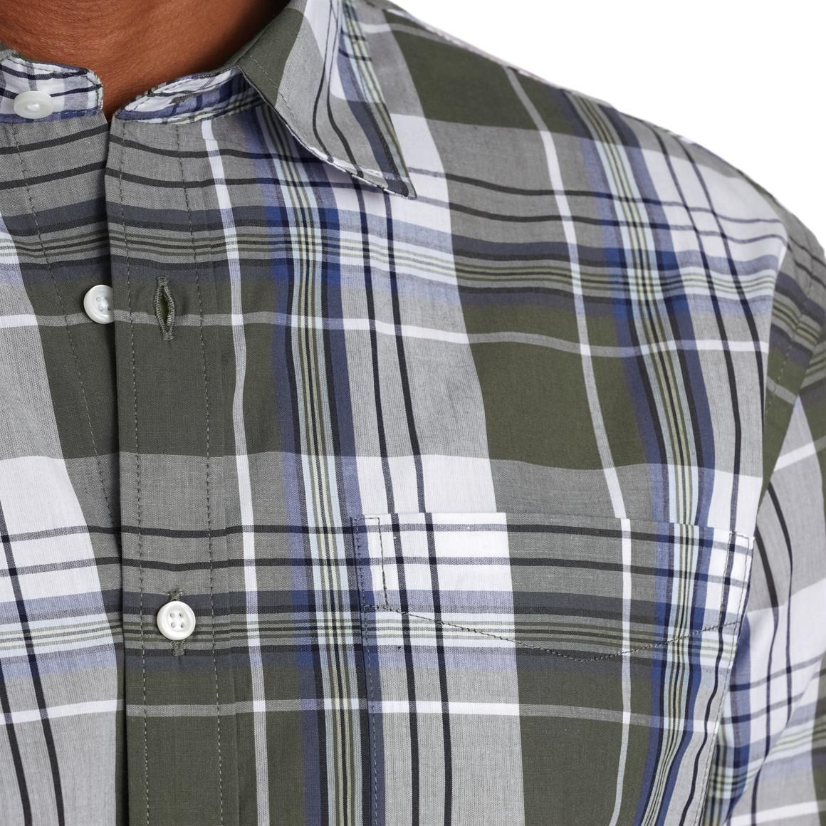 VanVaan Herren Hemd mit Karo-Muster oliv