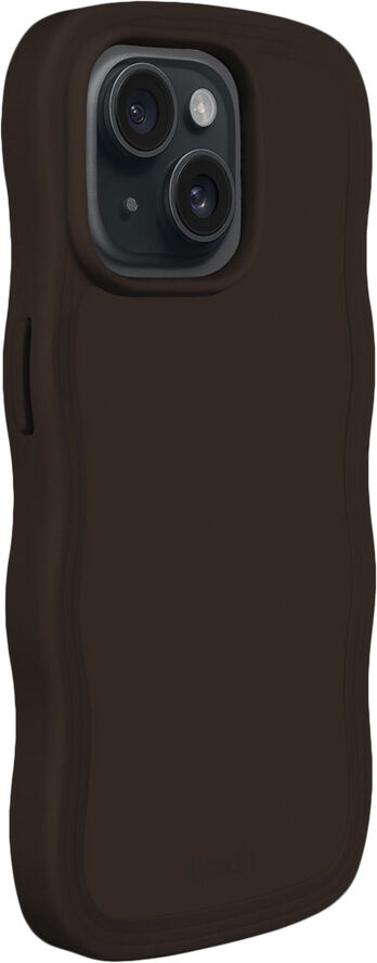 HoldIt Wavy Case iPhone 15/14/13 Mørkebrun