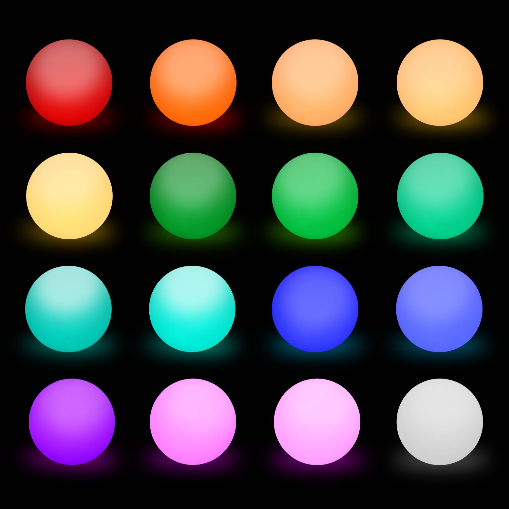 Boule led 30cm - sphère décorative lumineuse. 16 couleurs. Ø 30 cm