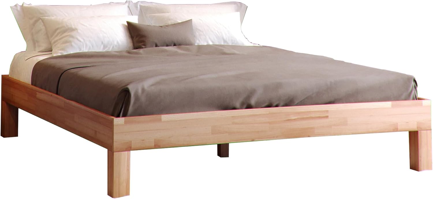 Krok Wood Massivholzbett Jana in Buche (200 x 200 cm)