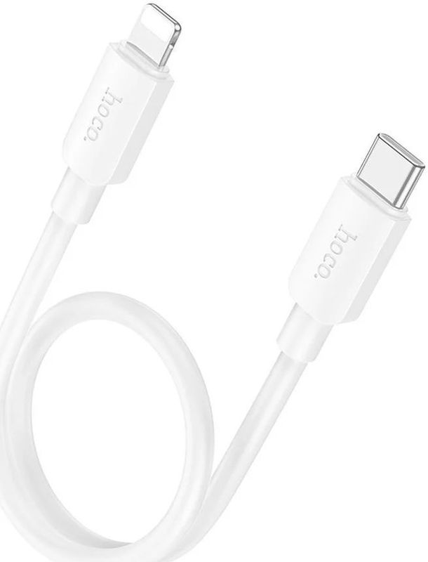 Hoco X96 20W Fast Charge PD USB-C naar Lightning Laadkabel 0.25M Wit