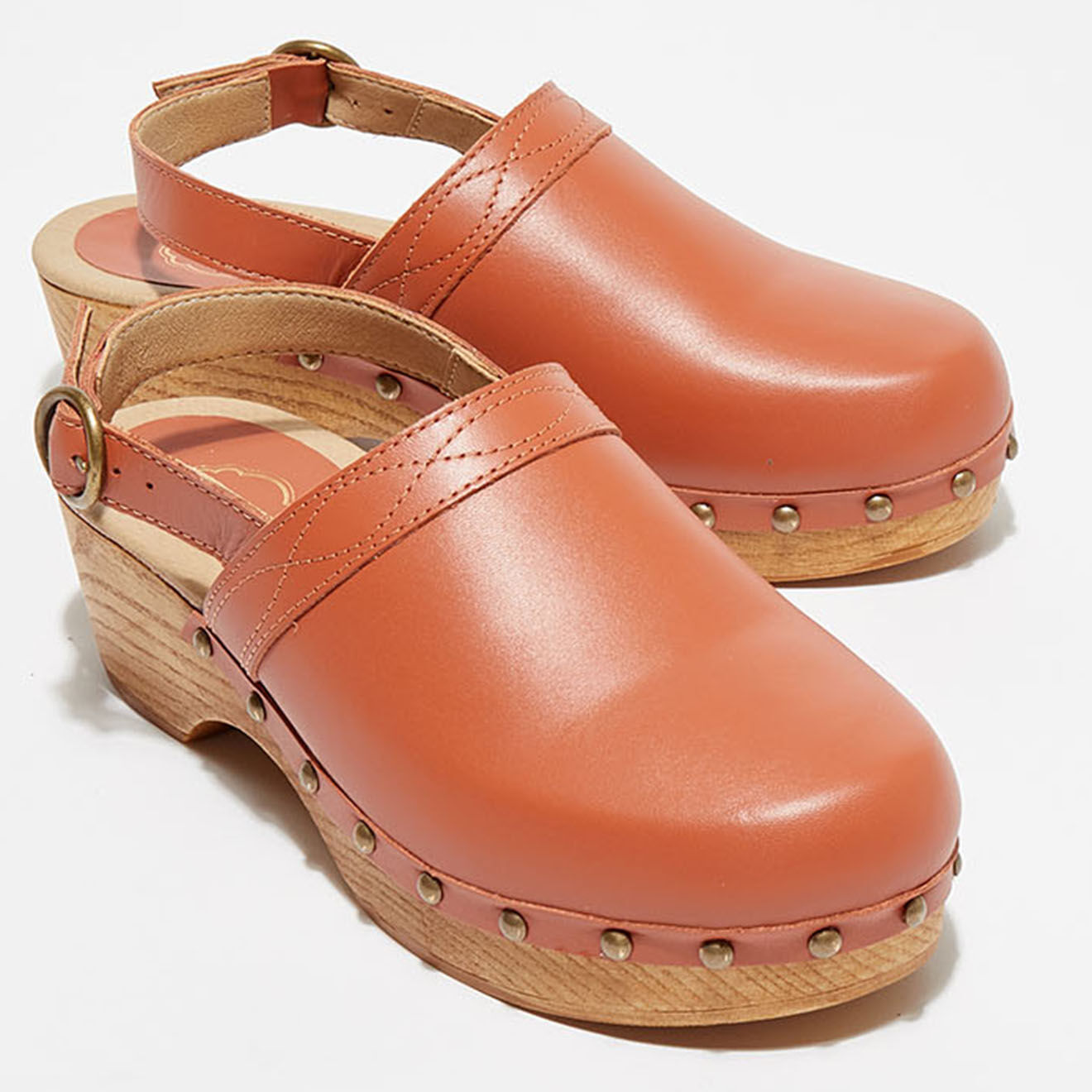 Apologie Studio Sabots en Cuir Harper blush - Talon 5 cm