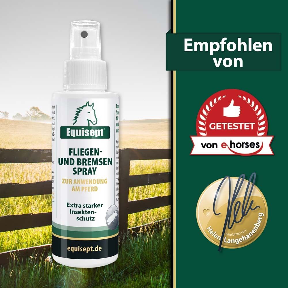 Equisept Fliegen- und Bremsenspray zur Anwendung am Pferd
