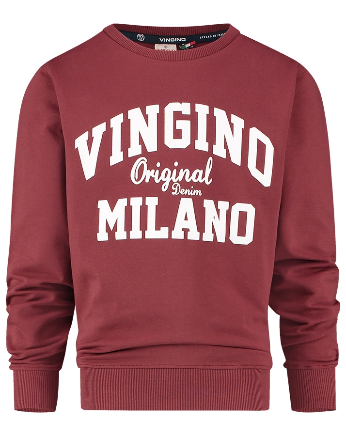Sweatshirt B-LOGO CREW in grape red