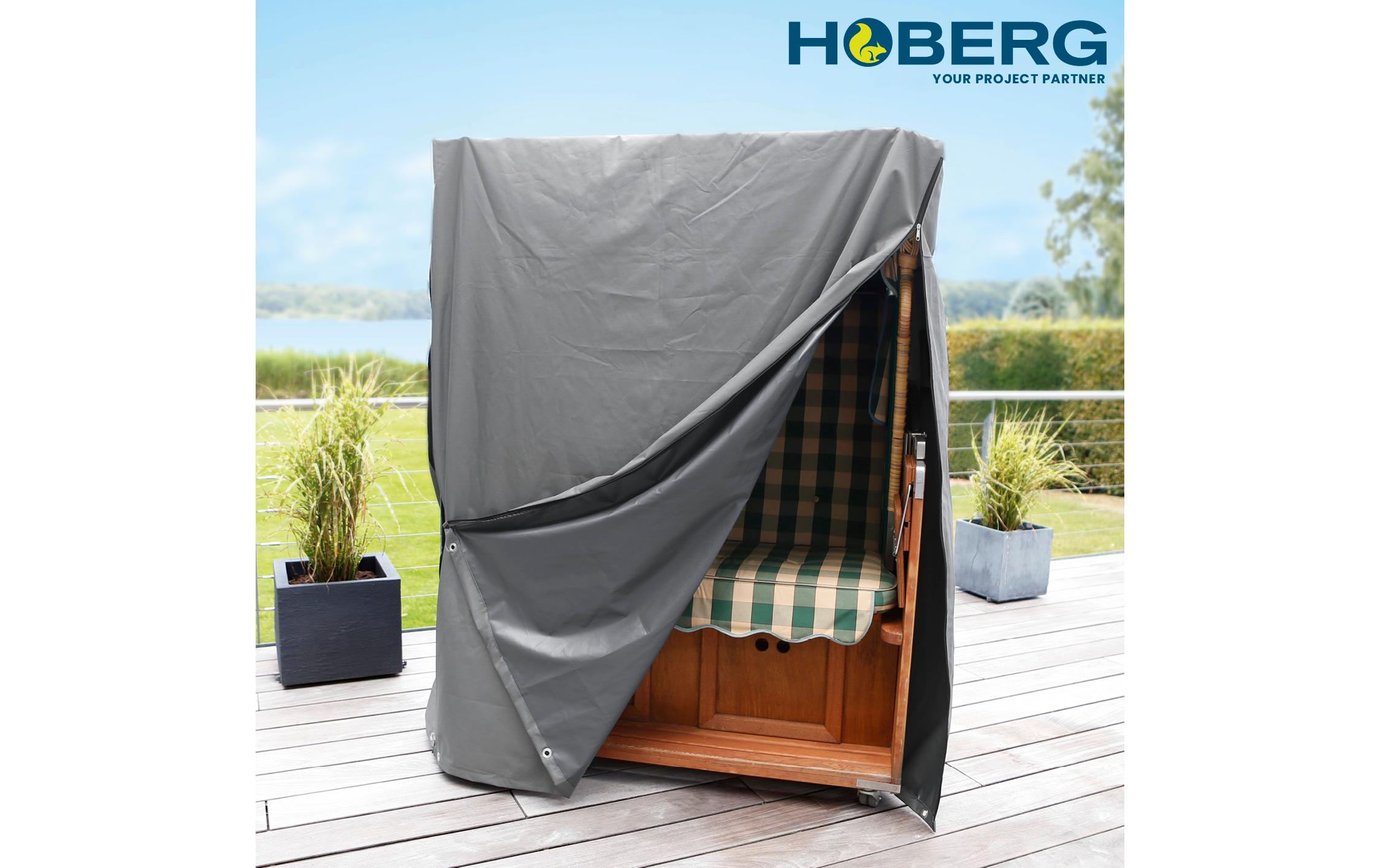 Strandkorbabdeckung gross, 140 x 100 x 165 cm, grauAbdeckhaube, Strandkorb