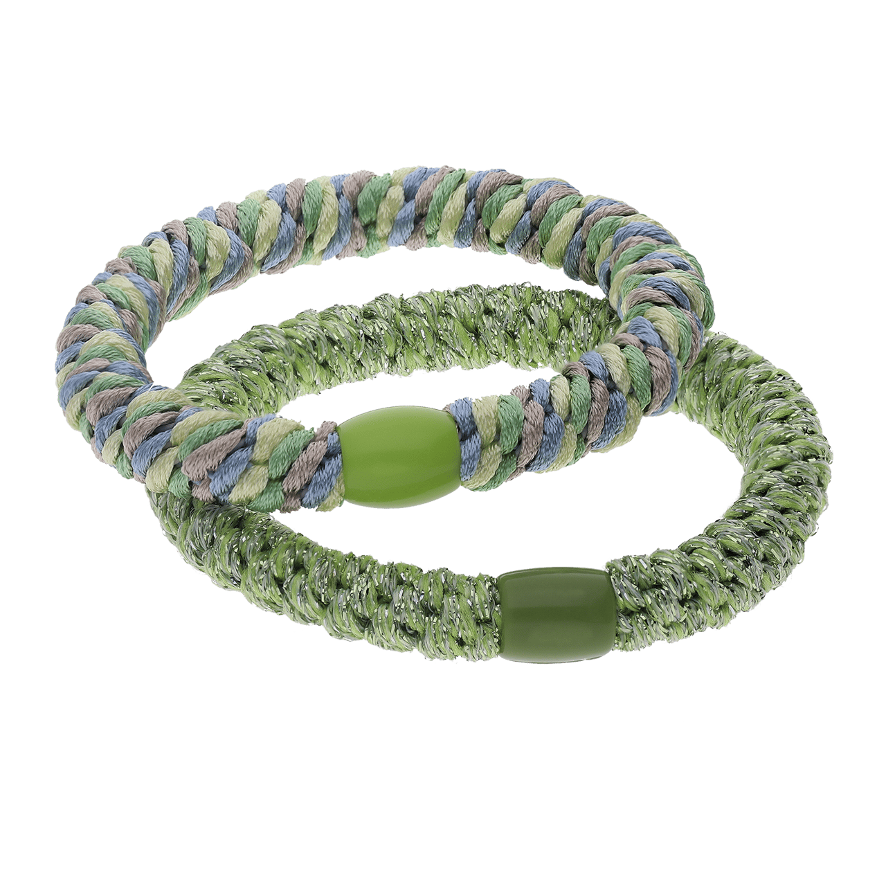 Groen haarelastiek set