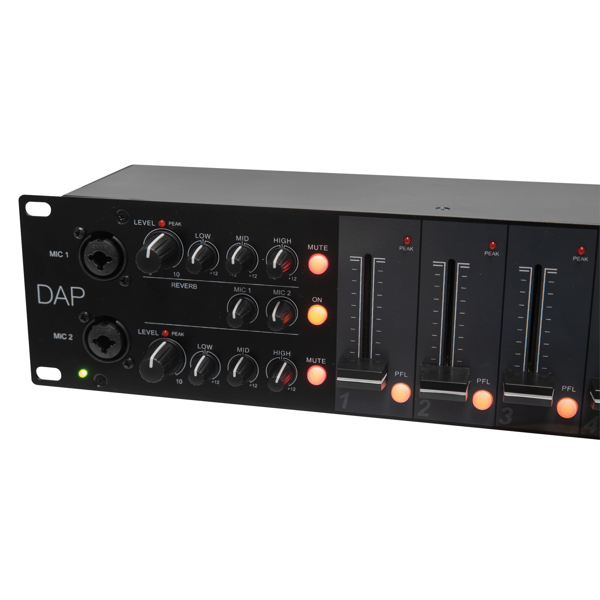 DAP IMIX-6.2 7 kanaals rack mixer met 2 zones