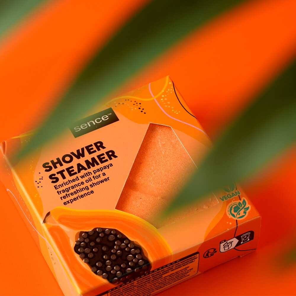 6x Sence Collection Shower Steamer Papaya Planet Love150 gr