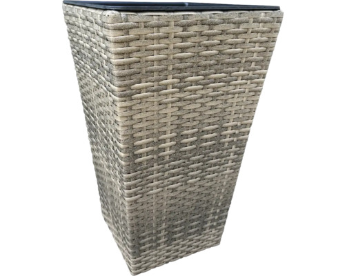 Lafiora Wicker plantenbakmand, 30 x 30 x 50 cm, kunststof, polyrotan, bruin/beige