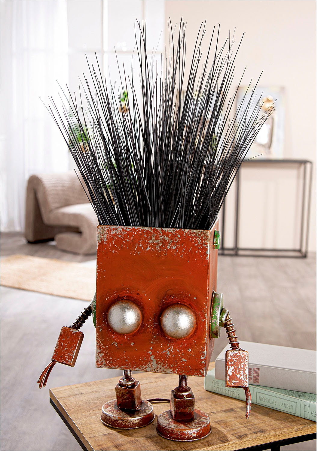 Casablanca by Gilde Übertopf »Übertopf Roboter Robotic rostbraun H. 37,5 cm«