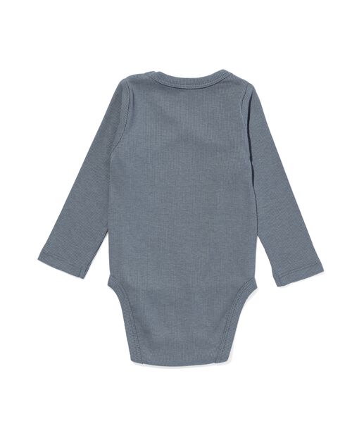 body croisé évolutif côtelé nouveau-né avec bambou stretch gris foncé