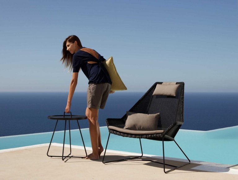 Cane-Line Breeze Highback Lounge fauteuil Black