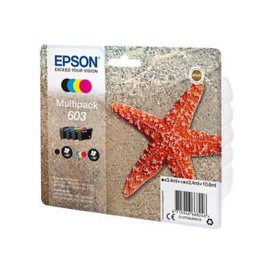 Epson 603 Etoile de mer - pack de 4 - noir, cyan, magenta, jaune - cartouche d'encre originale