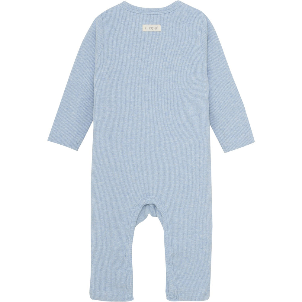 Køb FIXONI Blue Fog Melange Romper LS Mélange Rib