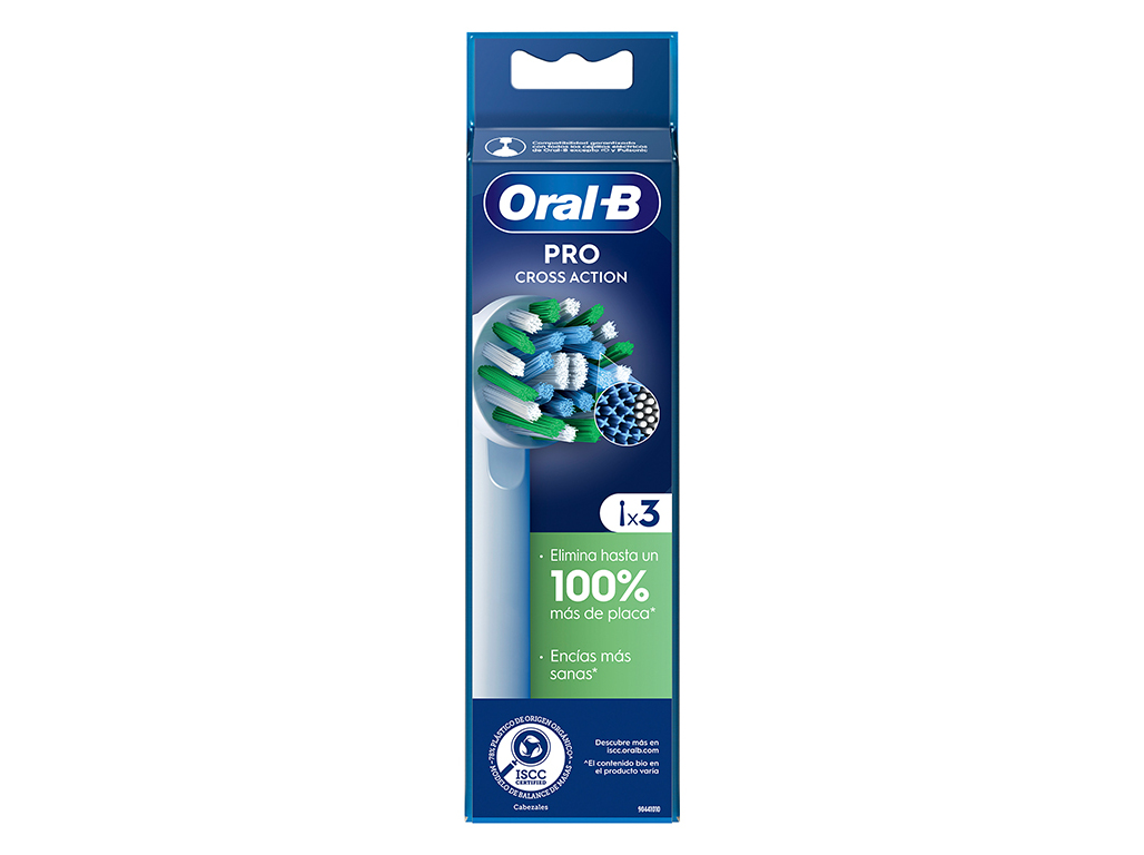 RECARGA ESCOVA ELÉTRICA ORAL-B CROSS ACTION 3 UNIDADES