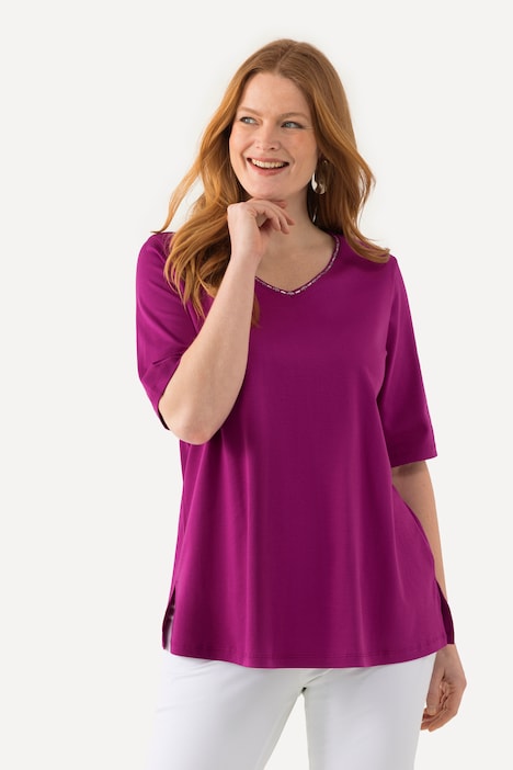 T-Shirt, A-Linie, V-Ausschnitt, Halbarm, Pima Cotton