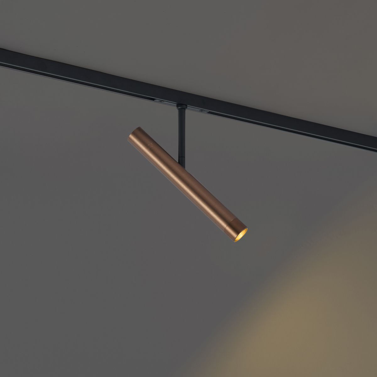 Moderne spot donker brons voor railsysteem 1-fase - Slimline Avery