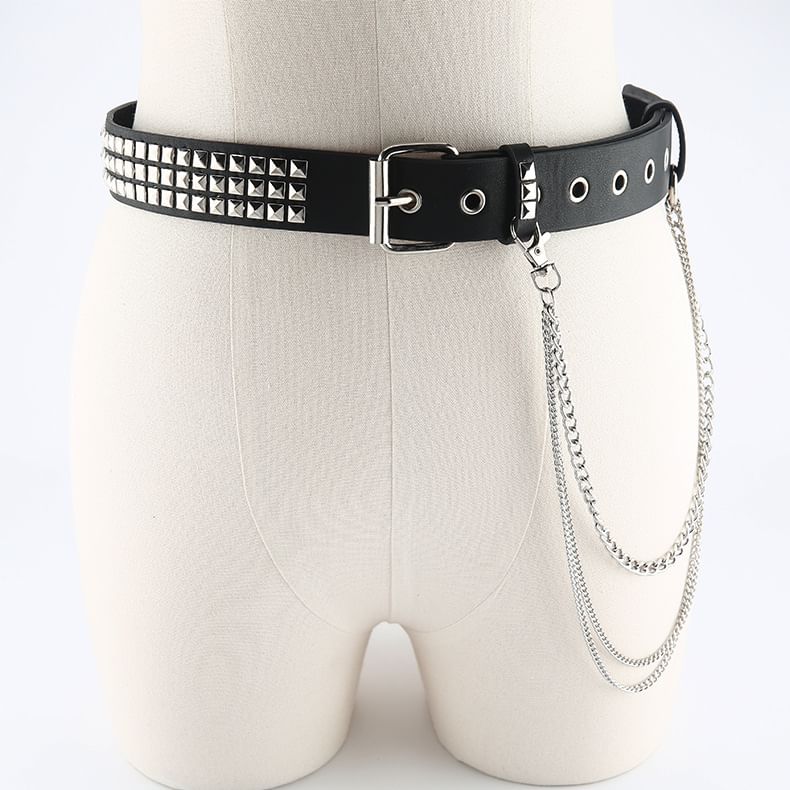 Malnia Home - Riem van imitatieleer met studs