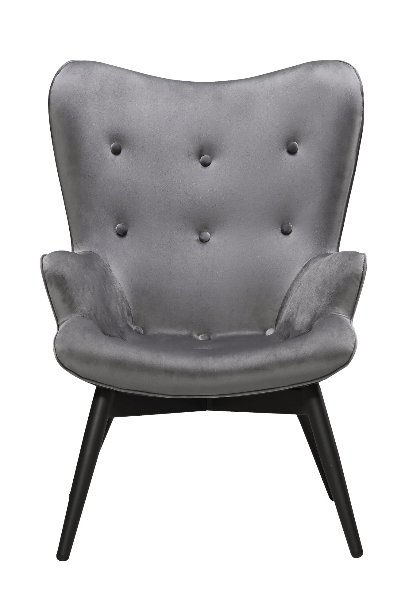 Sessel Grau Samt Relaxsessel Polstersessel Ohrensessel Loungesessel
