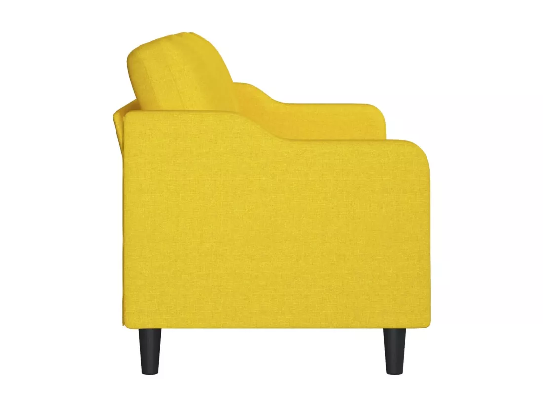Canapé à 3 places Jaune clair 180 cm Tissu