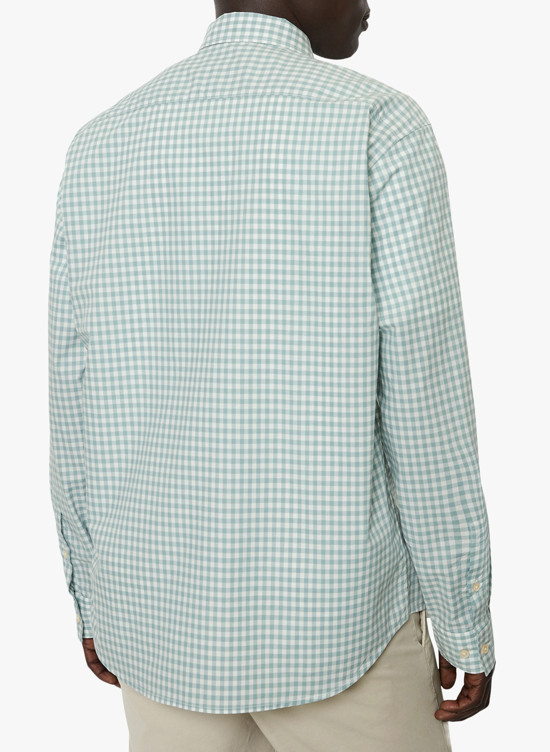 Chemise col classique en coton bio | Bleu