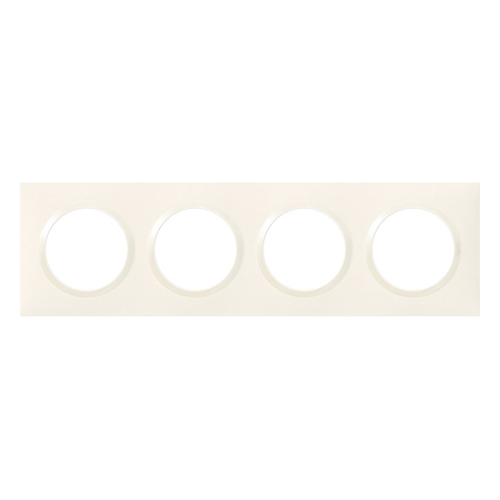 Plaque de finition quadruple Legrand Dooxie Blanc