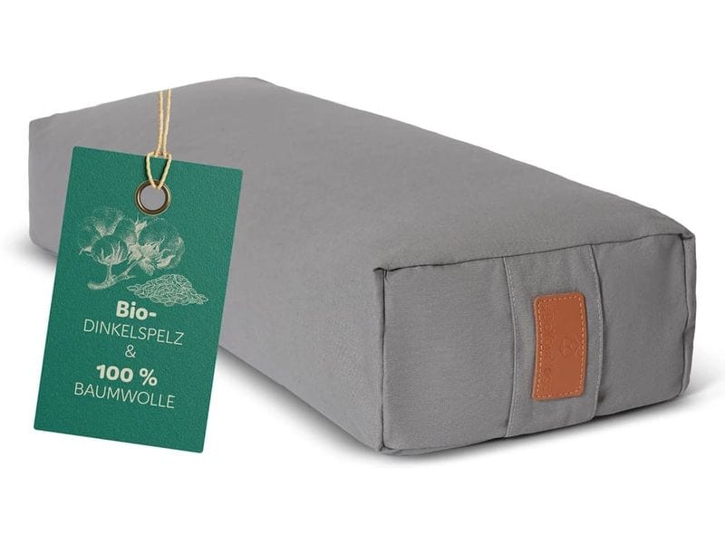 DoYourYoga Yoga-Bolster Paravati Bio-Dinkelspelz, Grau Yoga-Zubehör