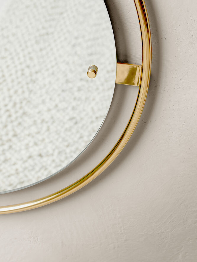 Audo Copenhagen Nimbus, Mirror Ø60, Polished Brass Guld