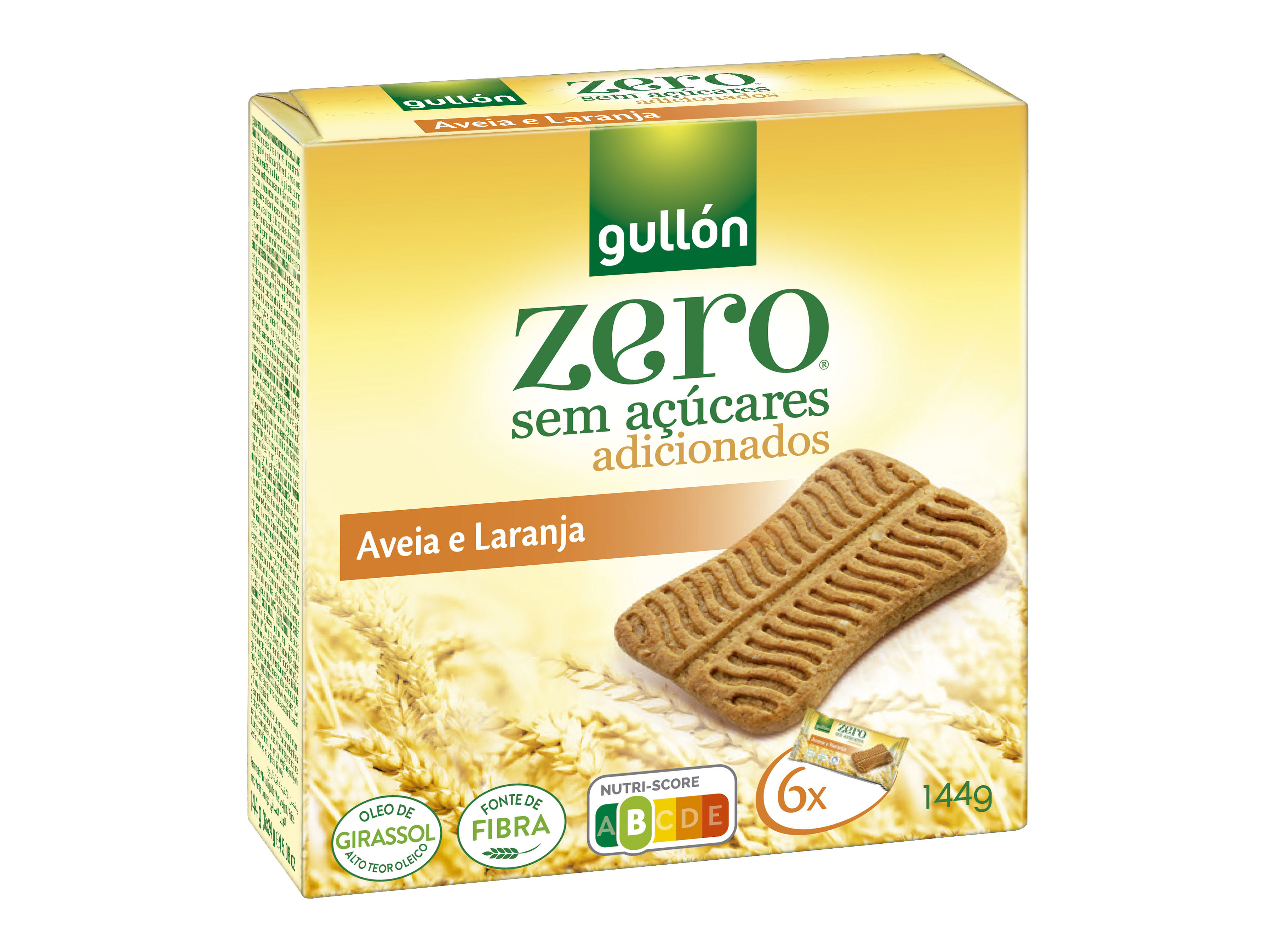 SNACK GULLON ZERO SEM AÇUCAR AVEIA E LARANJA 144G