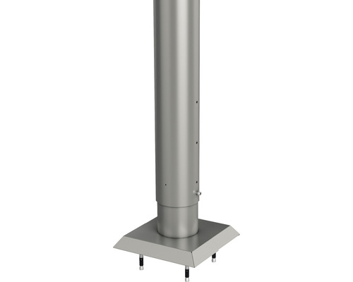 Biohort aluminium paal om vast te schroeven, 180 cm Ø 8,5 cm, kwartsgrijs metallic