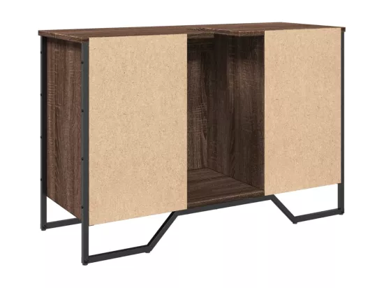 Armoire lavabo de salle de bain chêne marron 91x35x60 cm
