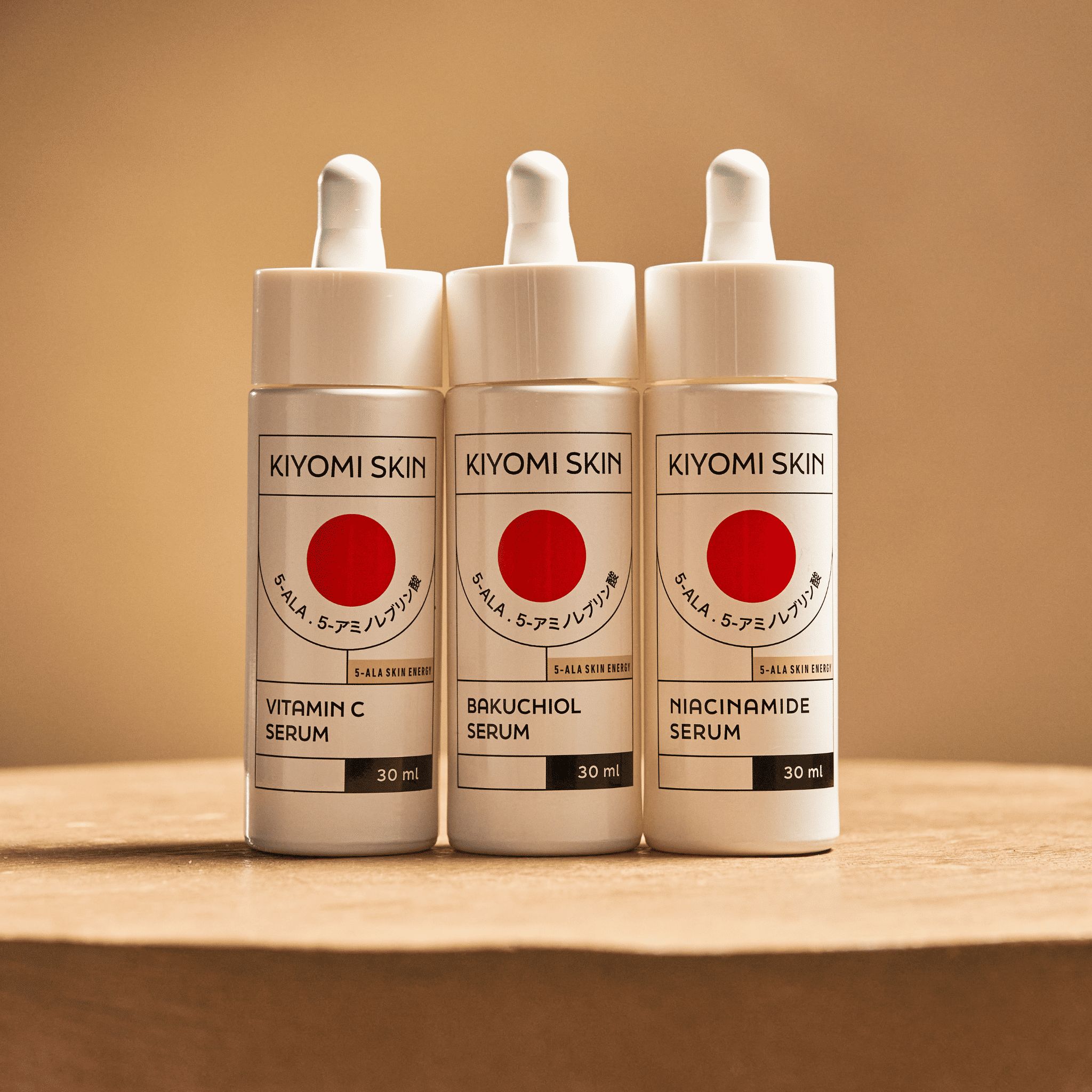 Kiyomi Skin Serum Set - Vitamin C, Niacinamide und Bakuchiol Serum