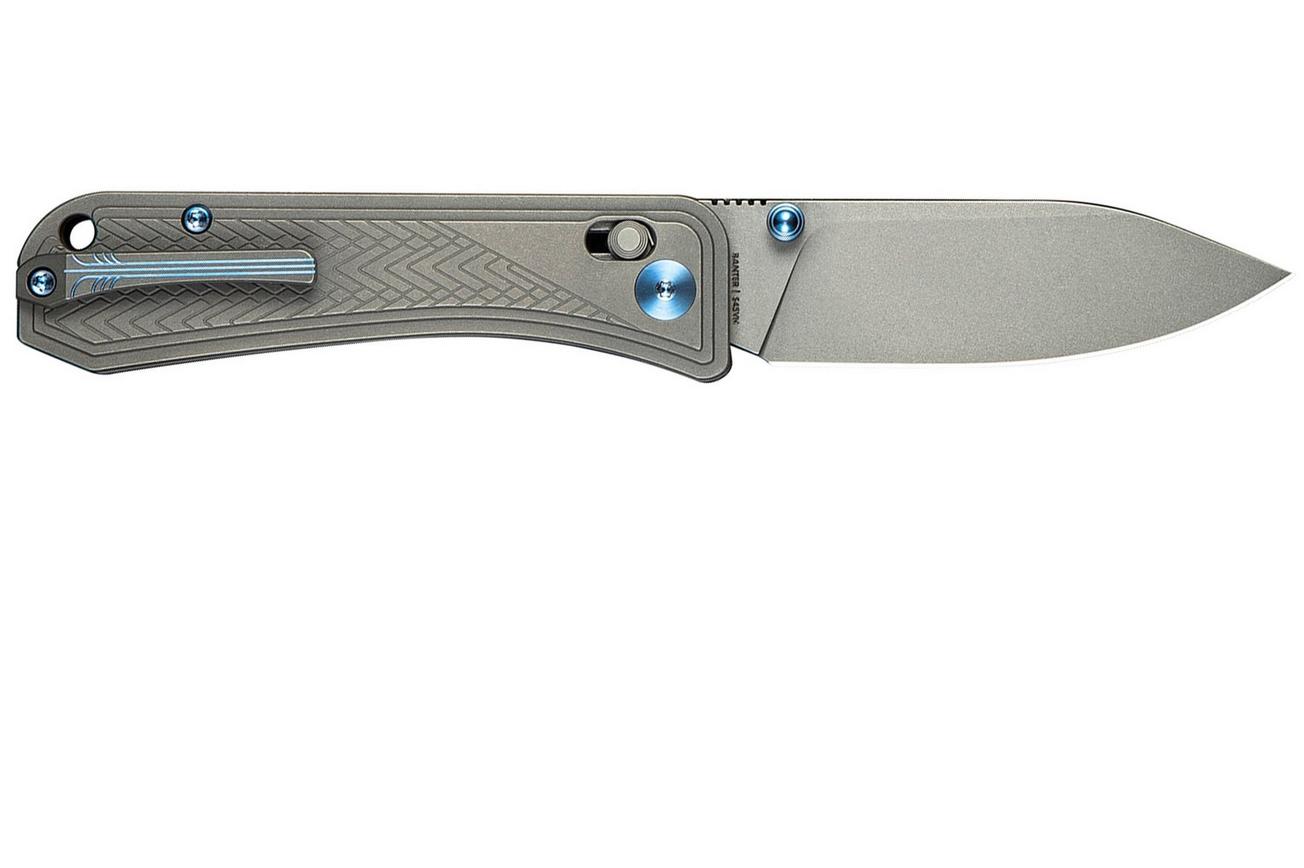 WE Knife Bougie Banter WE24009-2 Gray Stonewashed Gray Titanium, zakmes, Ben Petersen design