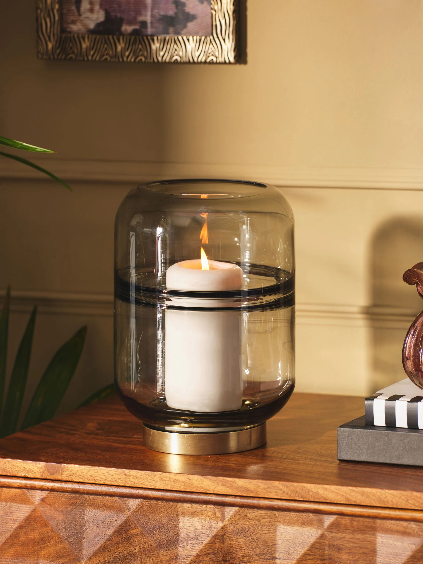 Cooper Glass Candle Holder