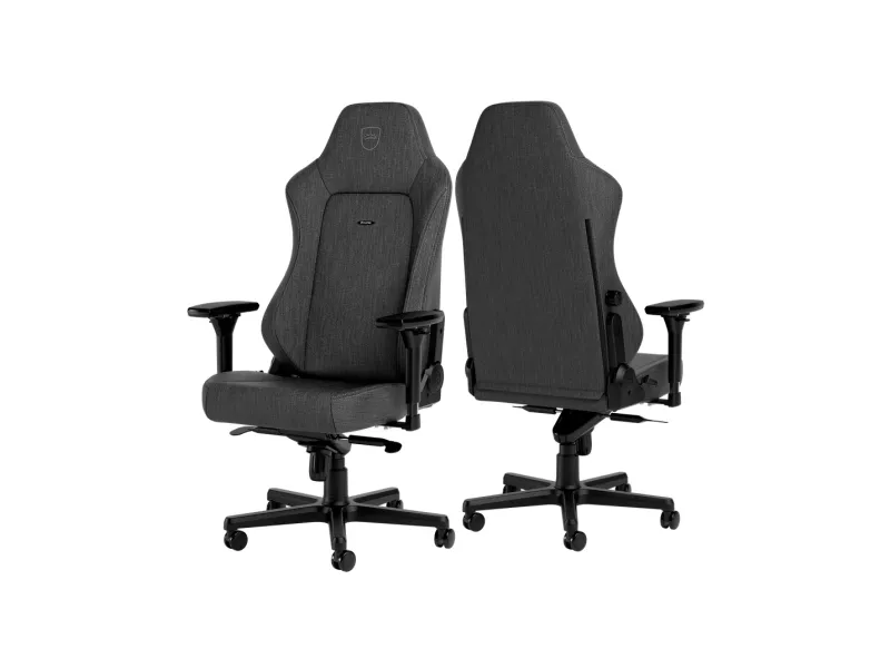 Noblechairs Hero TX - Stol - ergonomisk - armstøtter - T-formet - vippe - aluminium, polyurethan, tekstil, memory foam, polyuretan-læder, koldskum, stålramme - antracite
