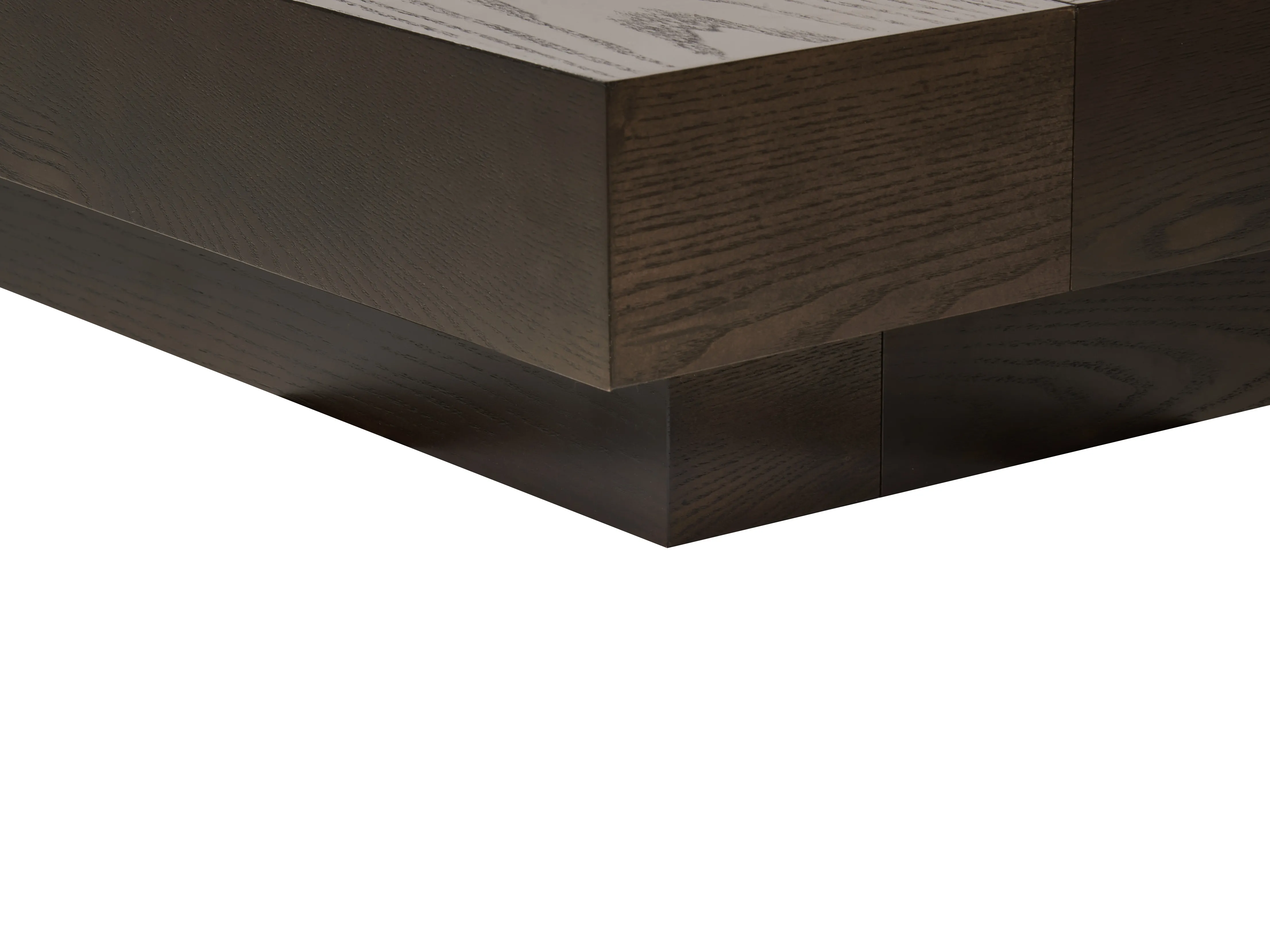 Bed met LED-verlichting Bouclé ZEN 180 x 200 cm LED Donker essenhout