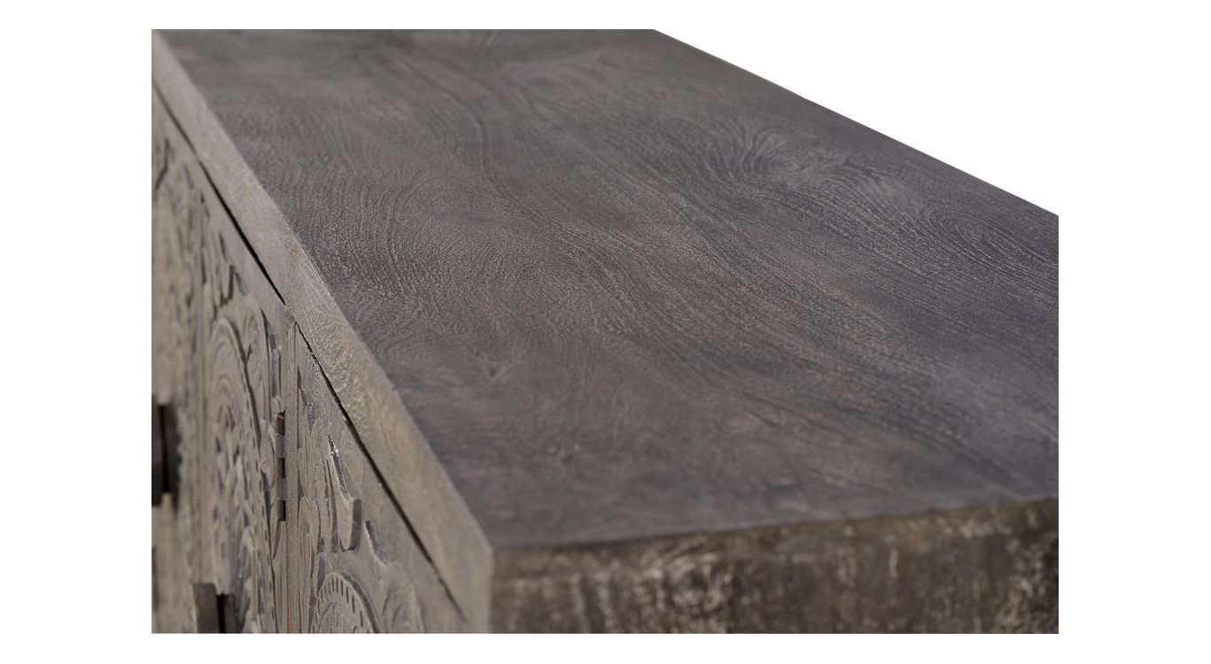 Bahut bois gris 172x43x82cm