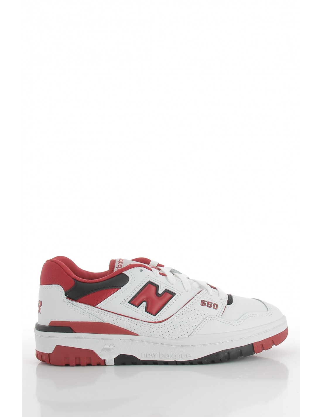 new balance Sneakers homme 550 cuir blanc/rouge