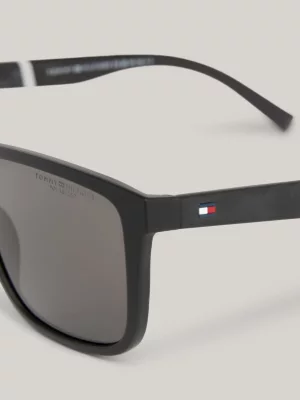 Óculos de Sol Retangulares com Textura Polo Piquet