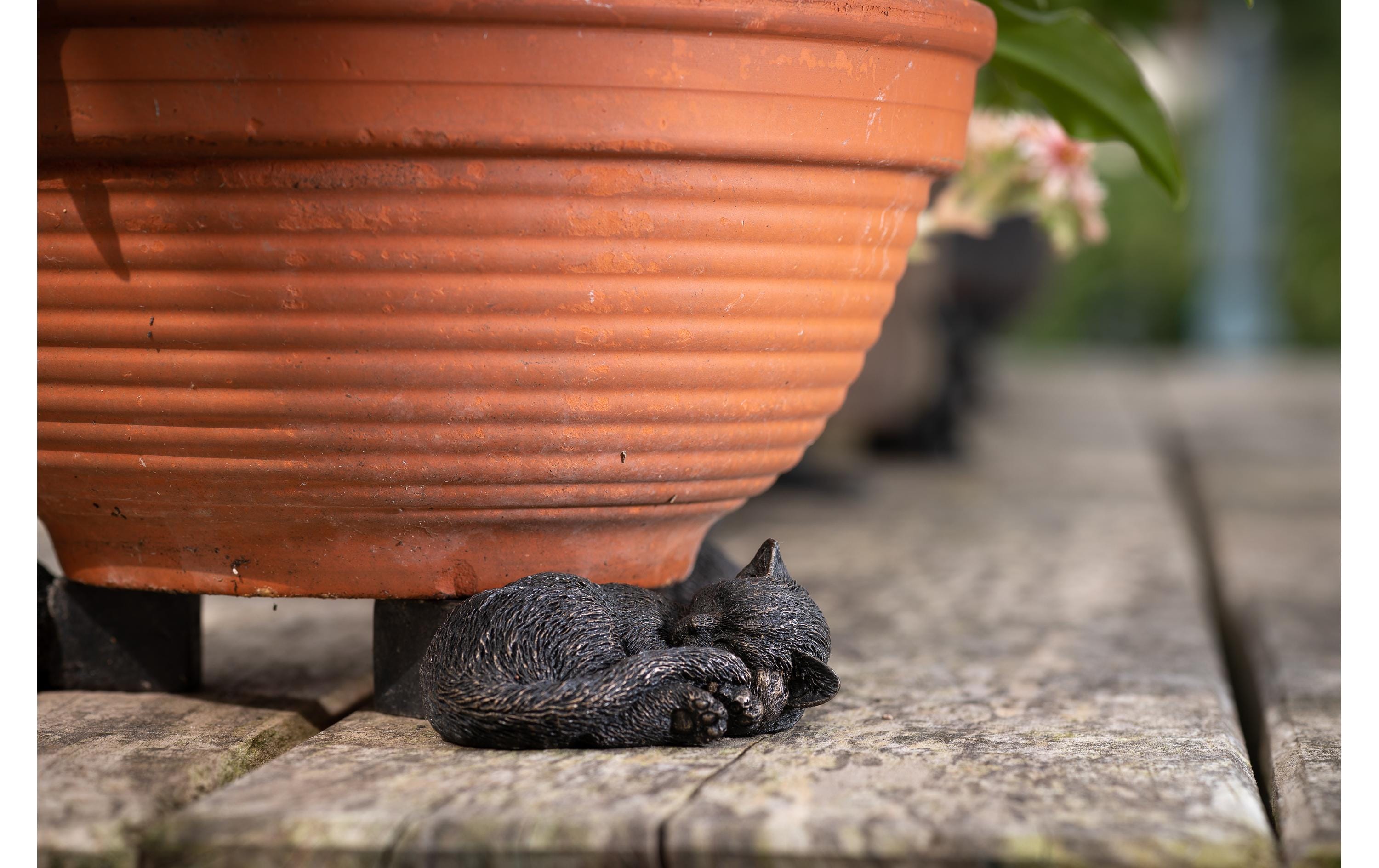 Pflanzentopffüsse Potty Feet Schlafende Katze, 3er SetBlumentopffuss