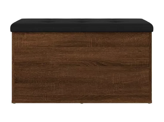 Banc de rangement chêne marron 82x42x45 cm Bois d'ingénierie