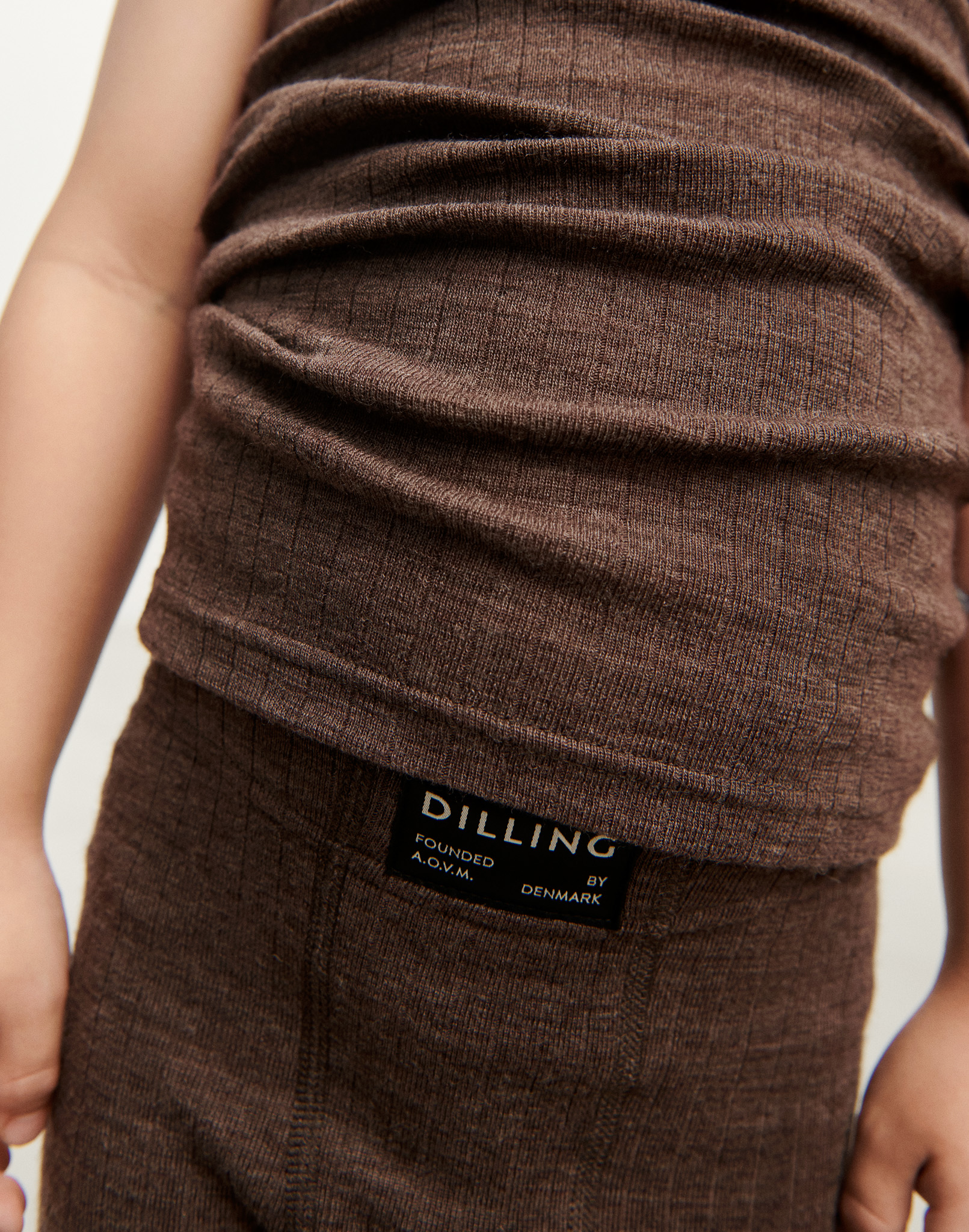 Legging van merinowol voor kinderen in Zwart