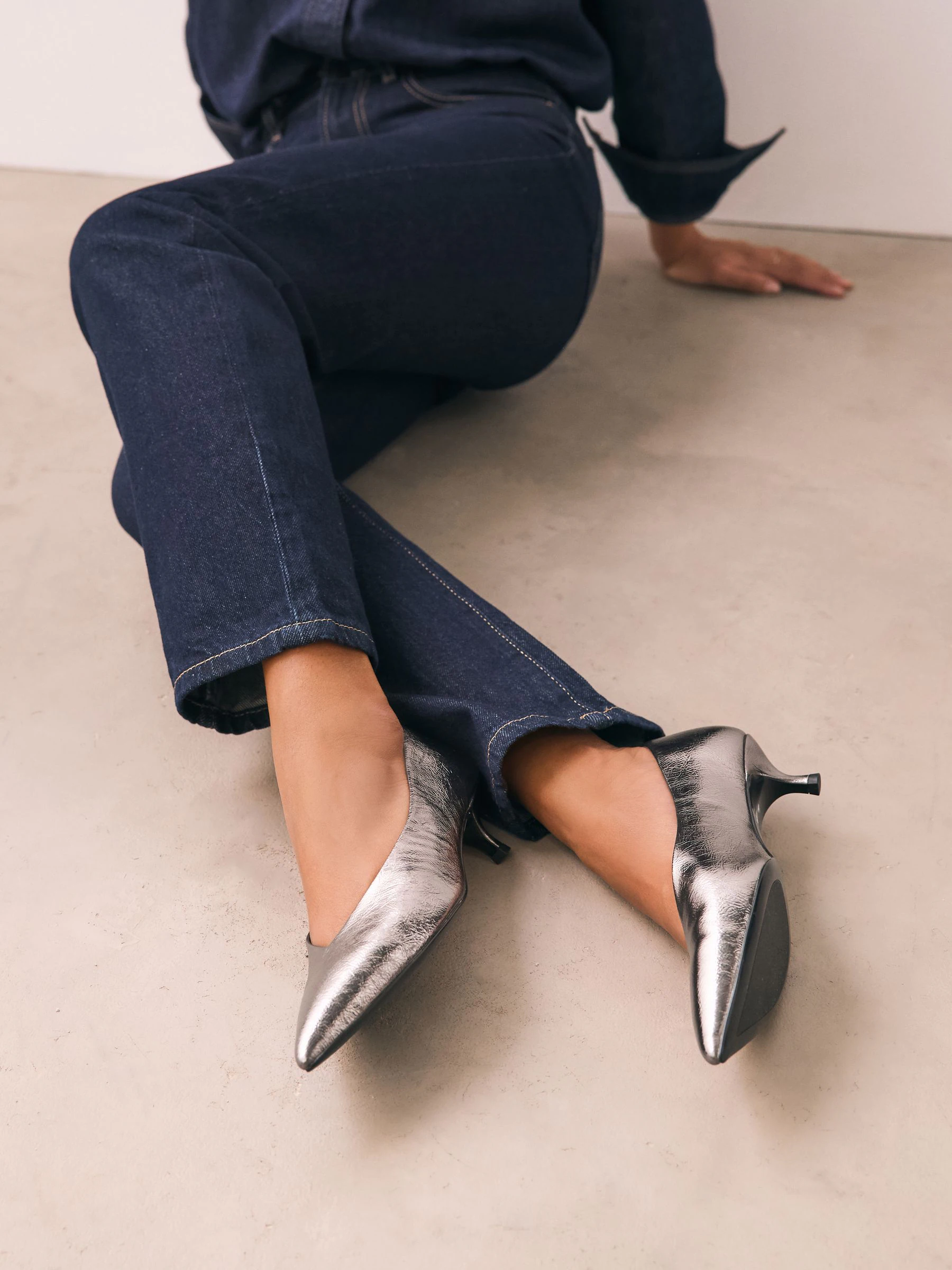 Tin - Puntige lage naaldhakken schoenen