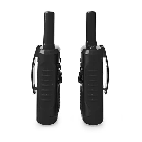 Nedis Walkie-Talkie Set | 2 håndsett | Opp til 6 km | Frekvens kanal: 8 | PTT / VOX | Opp til 3 timer | Hodetelefonutgang | 2 Hodesett | Sort