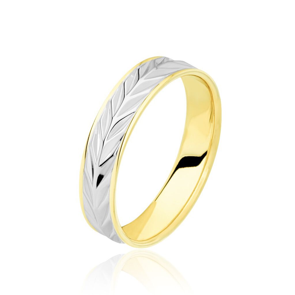Alliance Epi Fantaisie Ruban Plat Or Bicolore